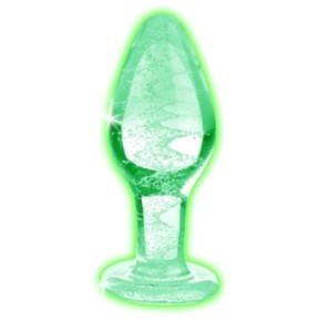 Plug en verre phosphorescent GLOW L 9.5 x 4cm- Plugs en Verre en stock sur Fun et plaisirs