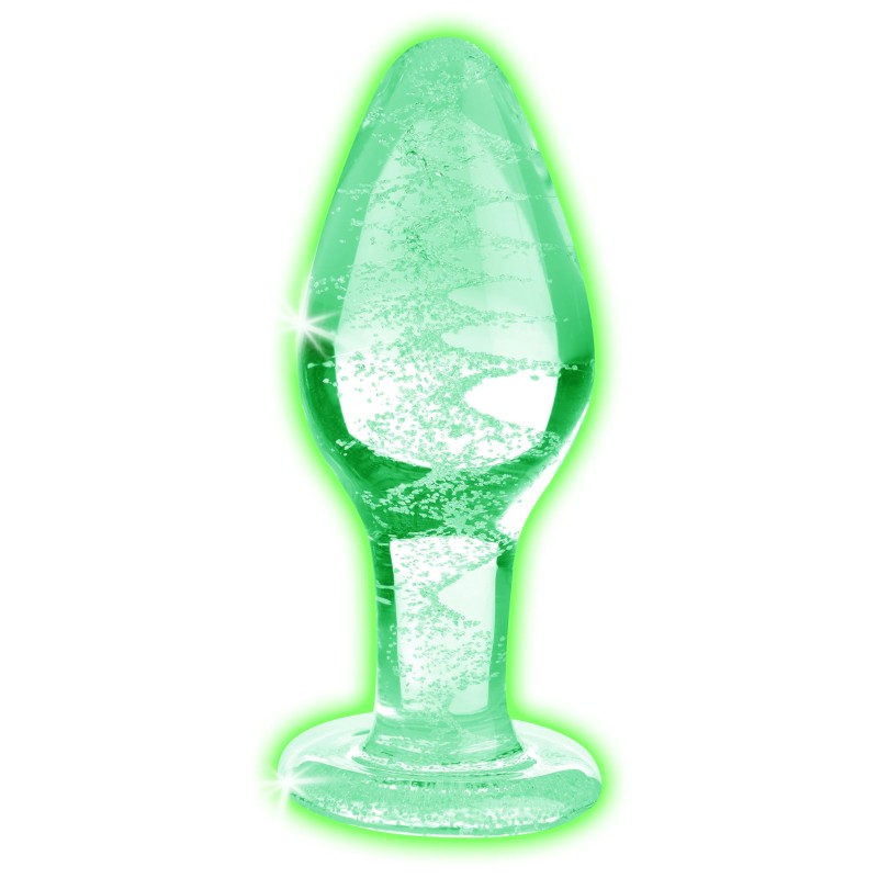 Plug en verre phosphorescent GLOW L 9.5 x 4cm