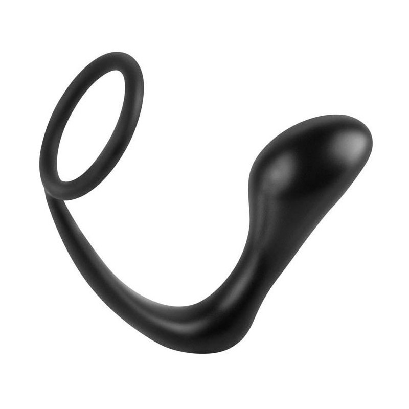 Ass Gasm Plug et Cockring 10 x 3.2 cm Noir