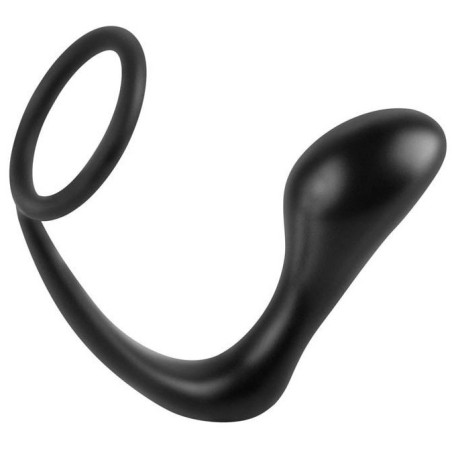 Ass Gasm Plug et Cockring 10 x 3.2 cm Noir- Cockrings Plug en stock sur Fun et plaisirs