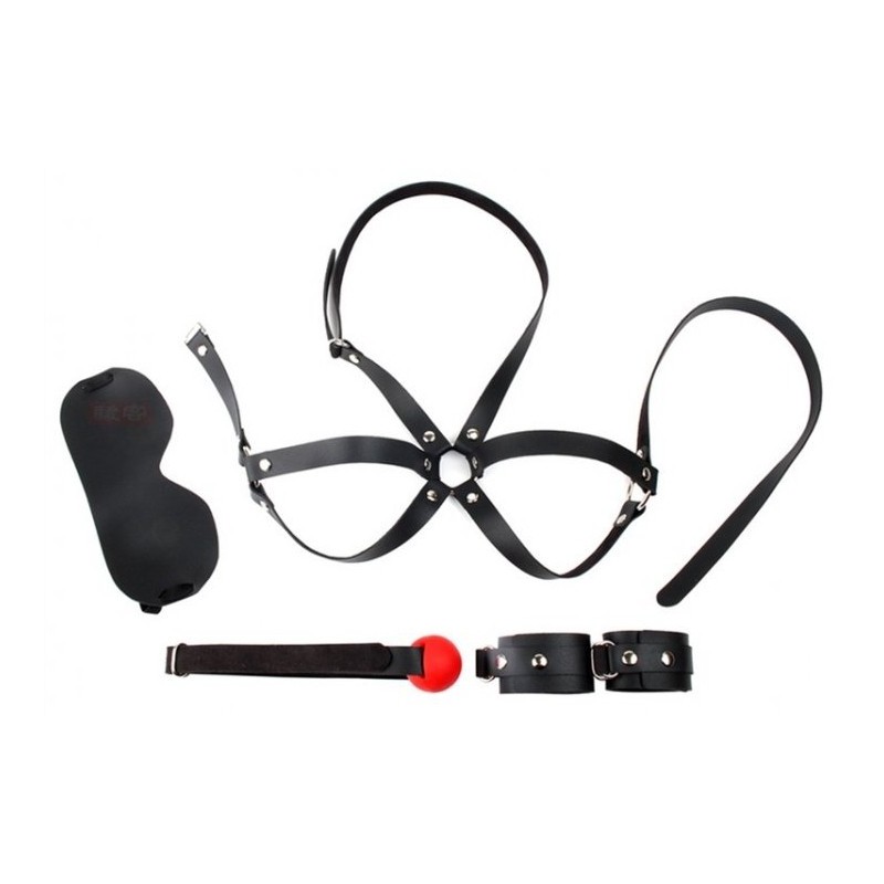 Kit d'Initiation BDSM OBEDIENCE 4 Pièces Noir