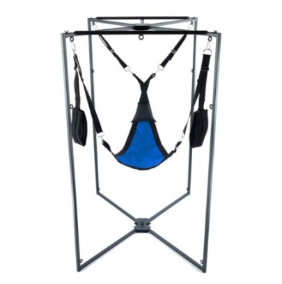 Kit Sling Tissu Triangle Bleu-Noir Armature Noire