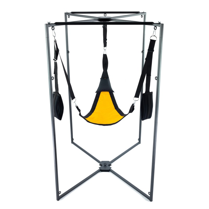 Kit Sling Tissu Triangle Jaune-Noir Armature Noire