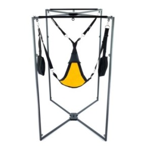 Kit Sling Tissu Triangle Jaune-Noir Armature Noire