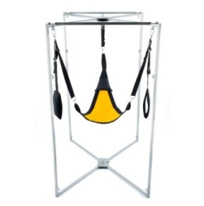 Kit Sling Tissu Triangle Jaune-Noir Armature Grise- Playroom Donjon en stock sur Fun et plaisirs