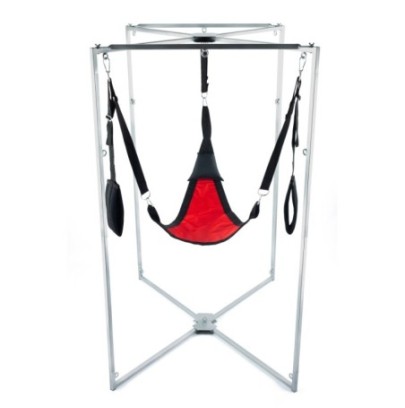 Kit Sling Tissu Triangle Rouge-Noir Armature Grise- Playroom Donjon en stock sur Fun et plaisirs