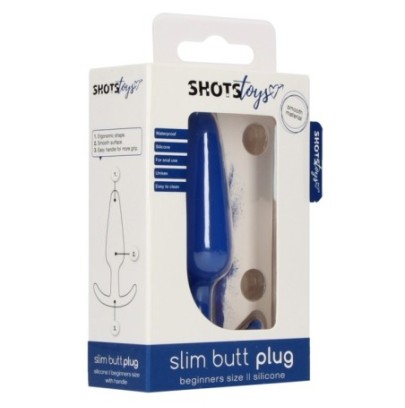 Plug Slim Butt 7.5 x 2cm Bleu