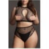 Ensemble résille Grande Taille Alya - Noir
