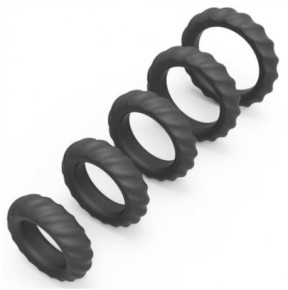 Pack de 5 cockrings Enhance Rings Silicone- Cockrings Flexibles en stock sur Fun et plaisirs