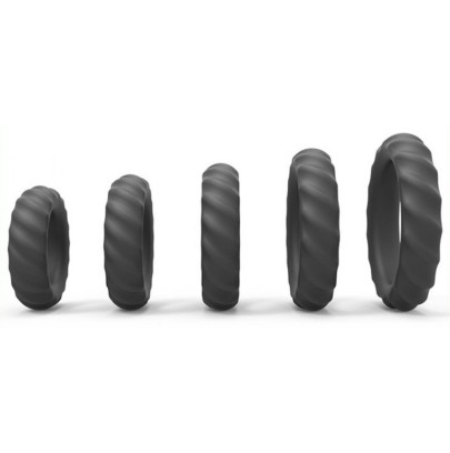 Pack de 5 cockrings Enhance Rings Silicone