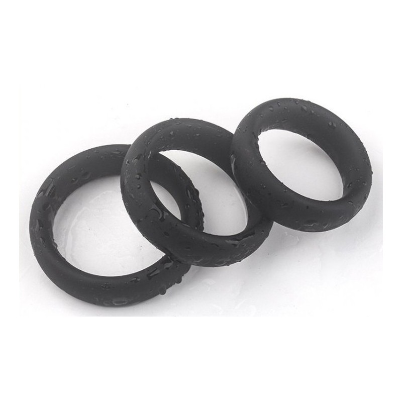 Kit de 3 cockrings silicone Thick Set