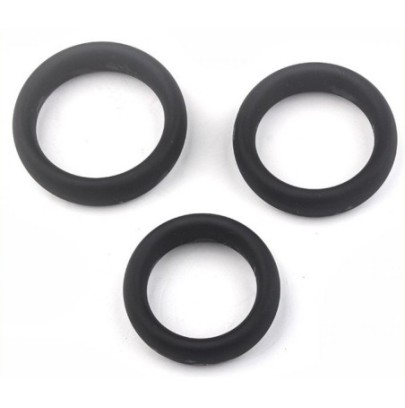 Kit de 3 cockrings silicone Thick Set