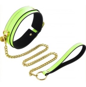 Collier-laisse phosphorescent Luminous Vert