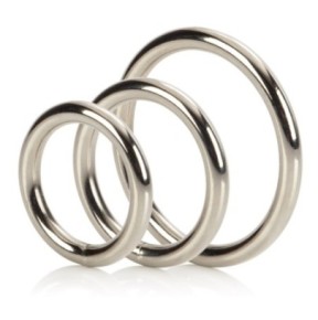 Lot de 3 cockrings en métal Silver Ring 32 à 50mm- Cockrings Métal en stock sur Fun et plaisirs