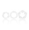 Lot de 3 Cockrings Balls Clear