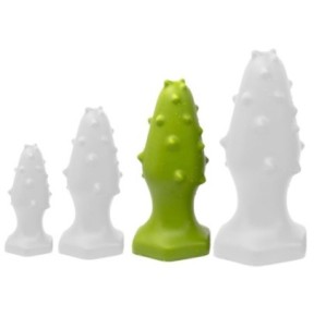 Plug silicone Monster Spike L 14 x 5.5cm Vert- Godes insolites en stock sur Fun et plaisirs