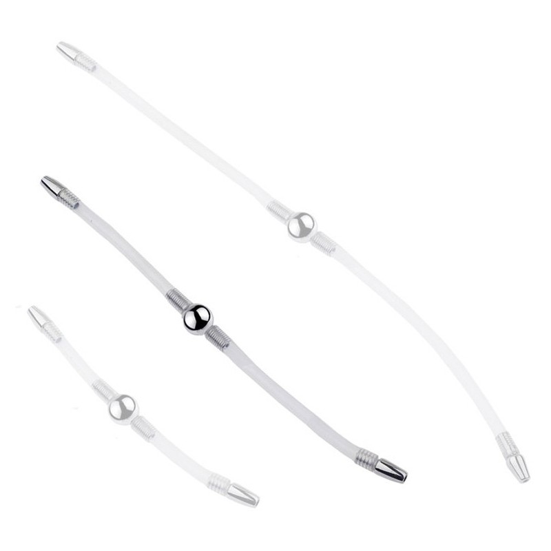 Double Tige d'urètre flexible Flexi Duo 24cm - Diamètre 8mm