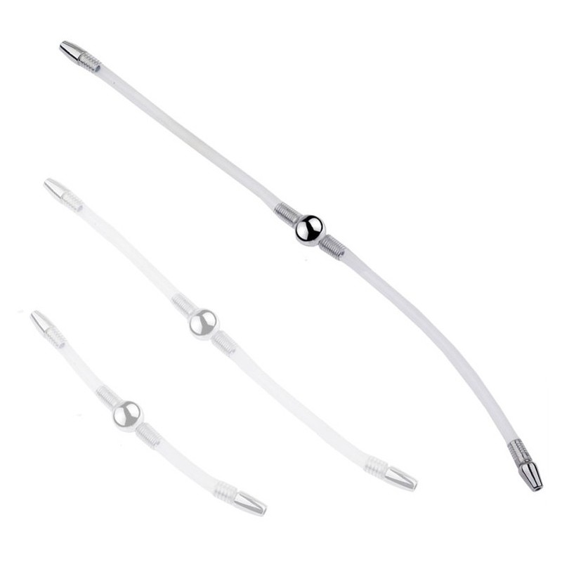 Double Tige d'urètre flexible Flexi Duo 34cm - Diamètre 8mm