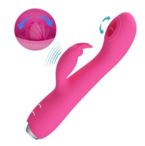 Vibro Rabbit Licking Rachel 11 x 3.5cm- Rabbits Vibrants en stock sur Fun et plaisirs