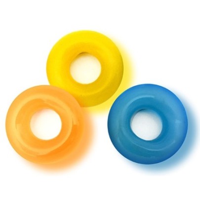 Lot de 3 Cockrings colorés D-Ring Glow- Cockrings Flexibles en stock sur Fun et plaisirs