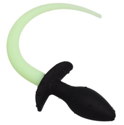 Plug Queue de chien phosphorescente Luminous Puppy 8 x 3.2cm Vert Fluo- Puppy Play