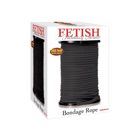 Corde Bondage 7mm x 61 mètres Noir