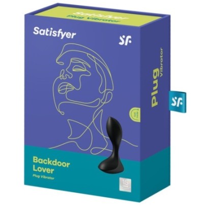 Plug vibrant Backdoor Lover Satisfyer 8 x 3cm Noir