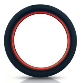 Cockring silicone Beast Rings 36mm Noir-Rouge- Cockrings Flexibles en stock sur Fun et plaisirs