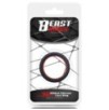 Cockring silicone Beast Rings 36mm Noir-Rouge