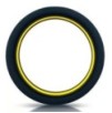 Cockring silicone Beast Ring 36mm Noir-Jaune