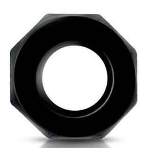 Cockring souple Polygon Noir- Cockrings Flexibles en stock sur Fun et plaisirs