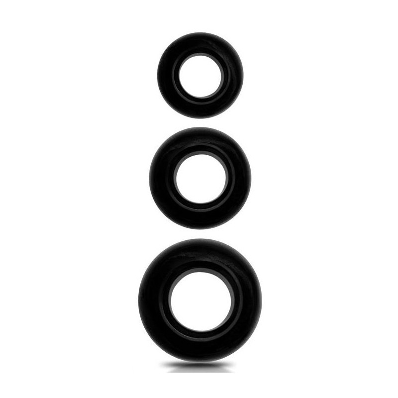 Lot de 3 cockrings souples Beast Ring Noirs Lot de 3 cockrings souples Beast Ring Noirs