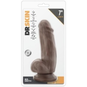 Gode réaliste Mr Smith Dr Skin 14 x 4.8cm Marron