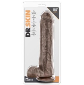 Gode réaliste Mr Savage Dr Skin 22  x5.5cm Marron