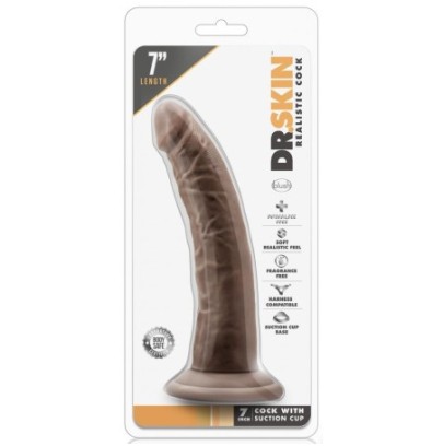 Gode réaliste Cock Long Dr Skin 17 x 4cm Marron