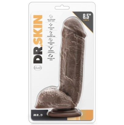 Gode réaliste Mr D Dr Skin 17 x 5cm Marron