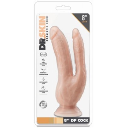 Double gode Dp Cock Dr Skin 18 x 6cm