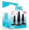 Kit 3 Plugs Anal Adventures Basic Noir