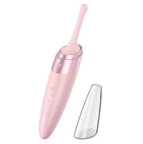 Stimulateur Tirling Delight Satisfyer 17cm Rose- 100% Clitoris en stock sur Fun et plaisirs