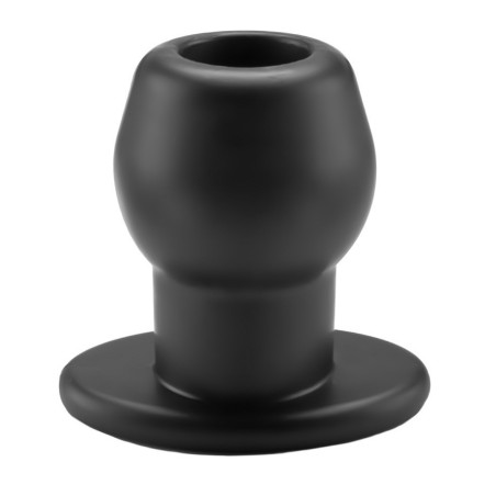 Ass Tunnel Plug Silicone Noir Extra-Large 9 x 7 cm- Plugs Tunnels en stock sur Fun et plaisirs