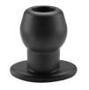 Ass Tunnel Plug Silicone Noir Extra-Large 9 x 7 cm