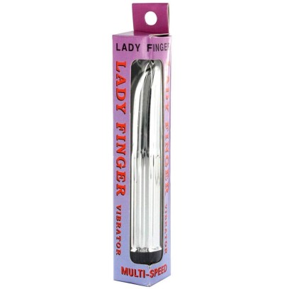 Vibro Lady Finger 11 x 2.5cm Argenté