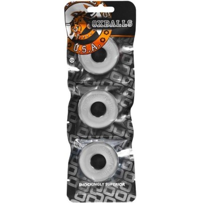 Pack de 3 mini cockrings Oxballs transparents