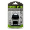 Ass Tunnel Plug Silicone Noir Large 7.6 x 6.2 cm