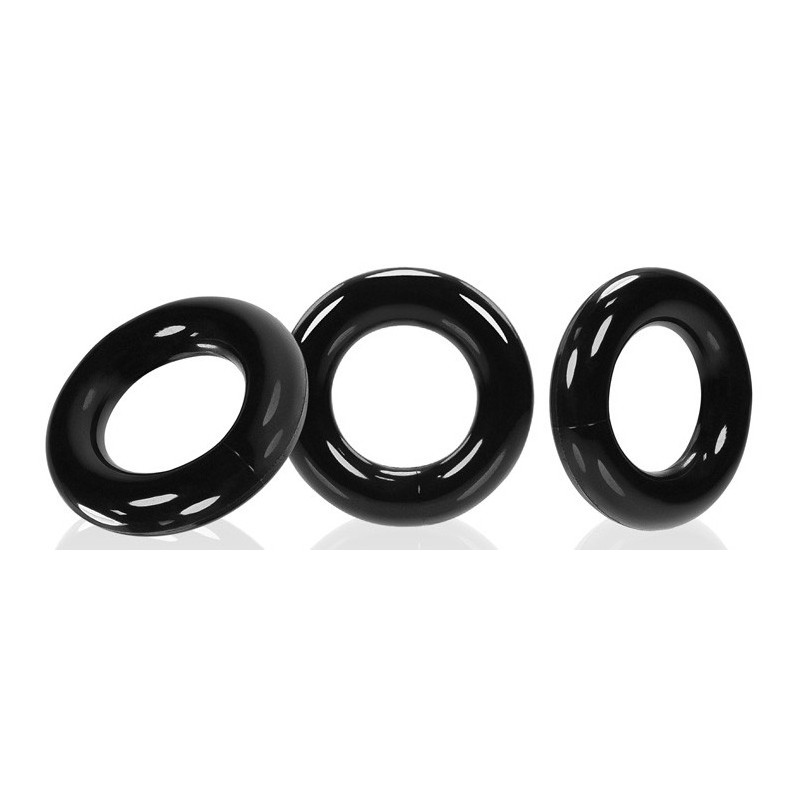 Lot de 3 cockrings Willy Rings Noir