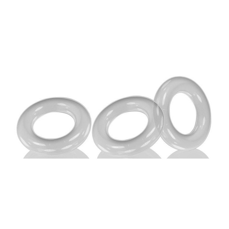 Lot de 3 cockrings Willy Rings Transparents