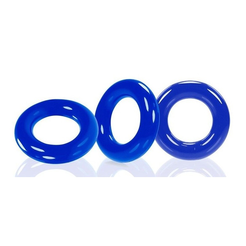 Lot de 3 cockrings Willy Rings Bleus