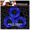 Lot de 3 cockrings Willy Rings Bleus