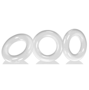 Lot de 3 cockings Willy Rings Blanc- Cockrings Flexibles en stock sur Fun et plaisirs