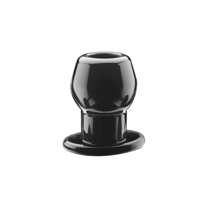 Ass Tunnel Plug Silicone Noir Medium 7 x 5.2 cm